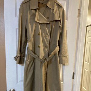 Burberrys'  double breasted, belted wool lined women's trench coat Size 8 XL